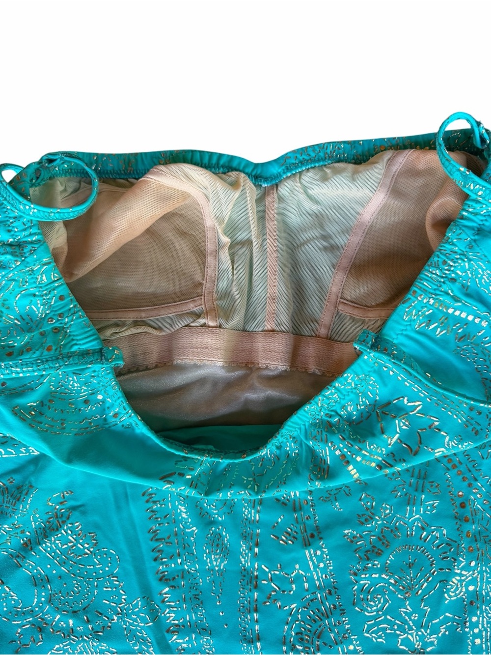 Late 70s/80s Gottex, Featuring Signature of Founder Lea Gottlieb, Metallic Gold - Picture 5 of 9